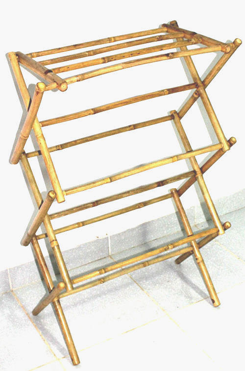 BMR-42 Bamboo Three Tiers Hanging Rack